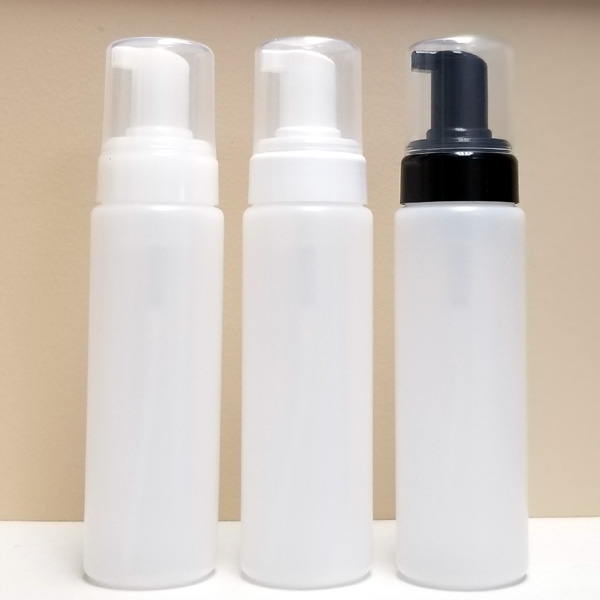 210mL NATURAL HDPE Bottles with Foam Pumps (24 Pack)
