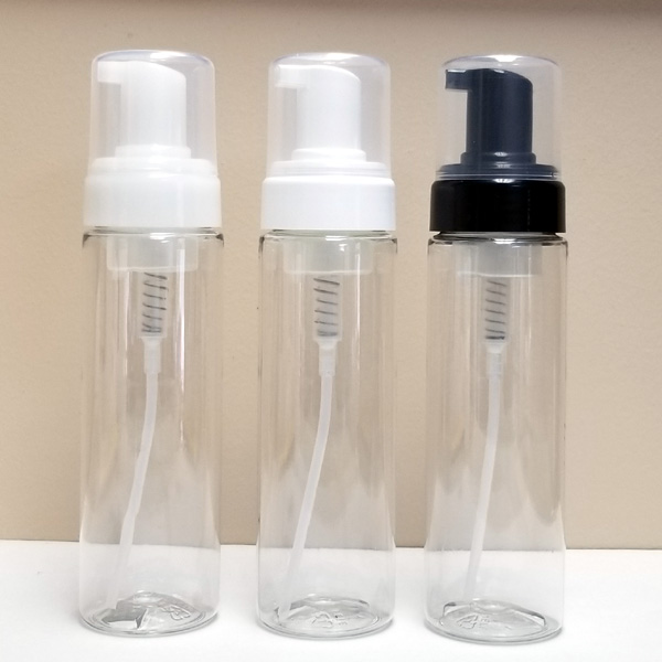 210mL PET CLEAR Bottles with Foam Pumps (24 Pack) - Click Image to Close