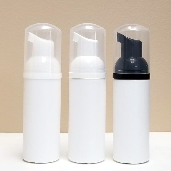 50mL WHITE HDPE Bottles with Foam Pumps (50 Case)